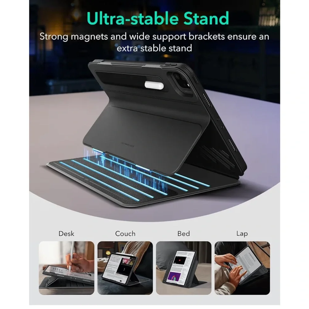ESR for iPad Pro 11” Case & Stand Removable Magnetic Cover BLACK